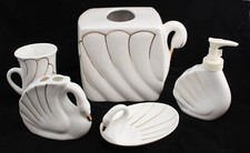 Porcelain Swan Bathroom Vanity Set