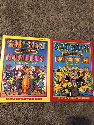 Start Smart Grades PRE -K to K  and K-1 Workbooks Lot of 2  Math Numbers  Clean