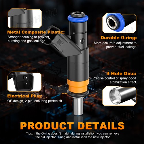 XWQHJW 8 Fuel Injector for 2008-2018 Chrysler Jeep Dodge Ram Pickup 5.7L V8 - Picture 7 of 12