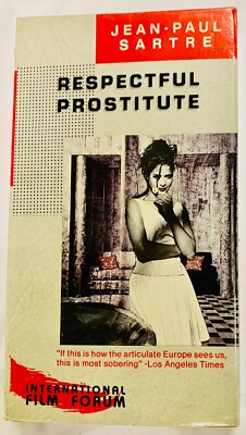 Respectful Prostitute 1952 (VHS, 1988) B&W Jean-Paul Sartre French Eng Sub. NEW