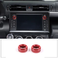 Red Volume Knob Trim Ring Cover Aluminum Alloy For Toyot@ 86/Subaru BRZ 2012-20
