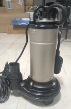 Aquastrong 1HP Stainless Steel Sewage Sump Pump - 5200GPH, Tethered Float Switch