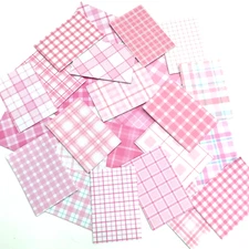 Pink Plaid Sticker Book Collage Junk Journal Planner Scrapbooking Card Making