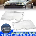 Pair Clear Headlight Lens Cover For 99-03 BMW E46 2DR 2001-2006 M3 Pre-facelift