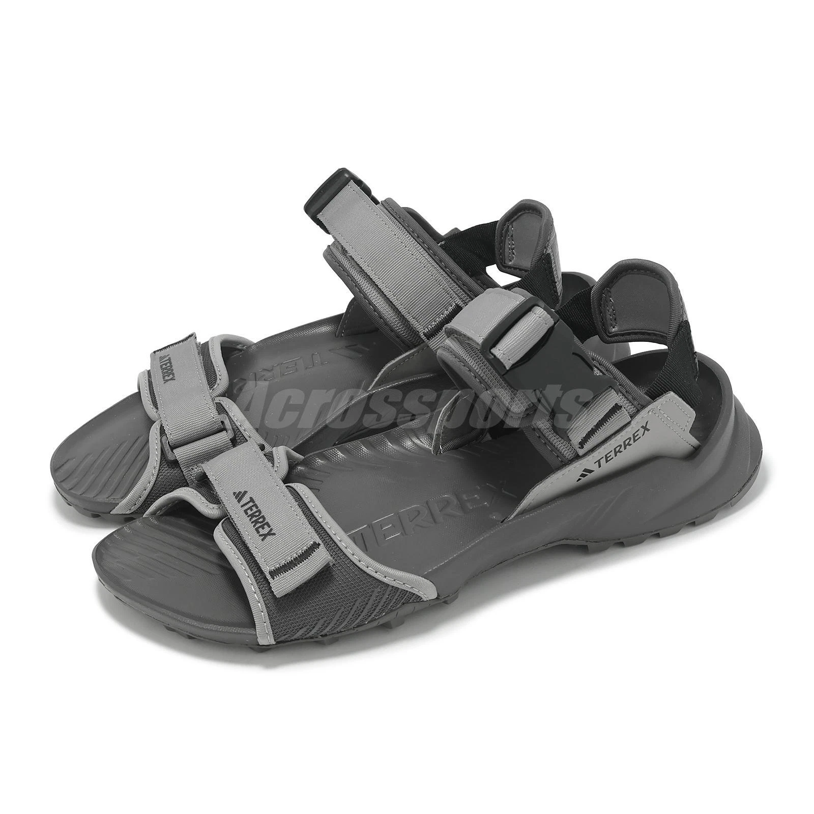 adidas Terrex Hydroterra Charcoal Solid Grey Core Black Men Unisex Sandal IE8009