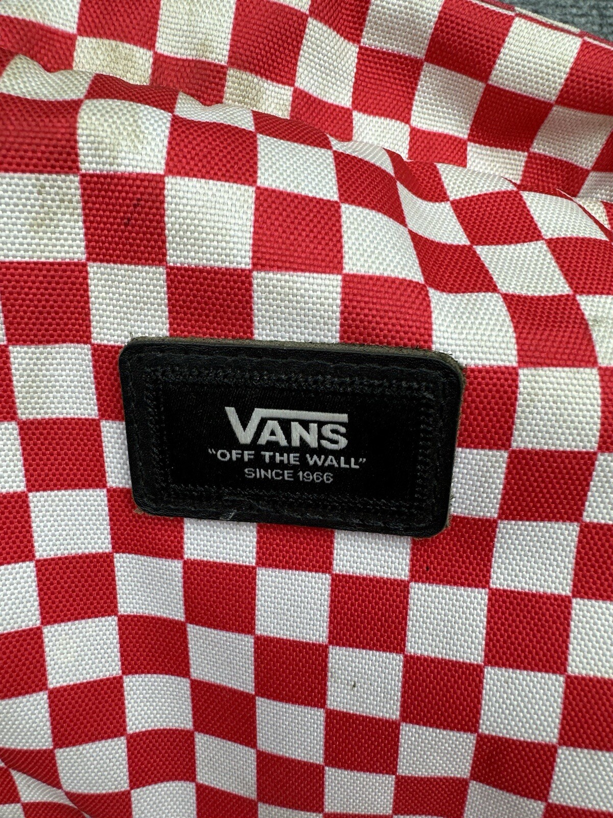 Vans Back Pack Checkered Back Pack Red White - image 3
