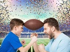 Football Backdrop for parties and photos 7' x 5' backdrop only