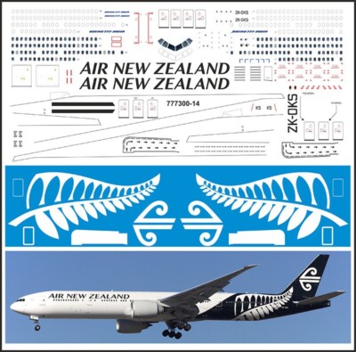 Boeing 777-300 Air New Zealand 1/144 PAS-DECALS 777300-14 | eBay