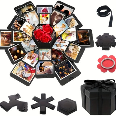 1 Set Explosion Geschenkbox, vormontiert, Diy Überraschung Fotobox, Sammelalbum Album, Ann