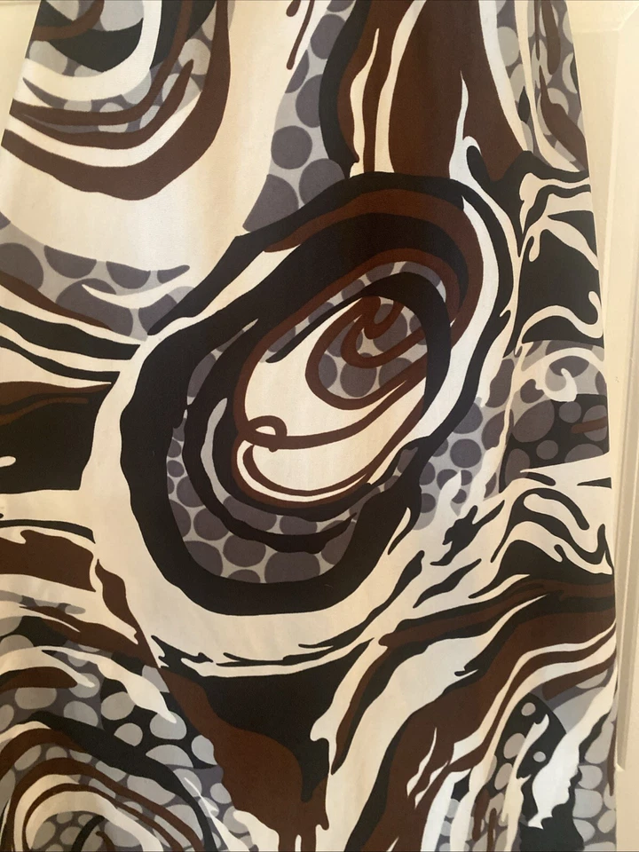 Vestido Hawaiano Vintage Pinup Halter Mod Disco Remolino Playa Retro Abstracto Raro Foto 2 de 4