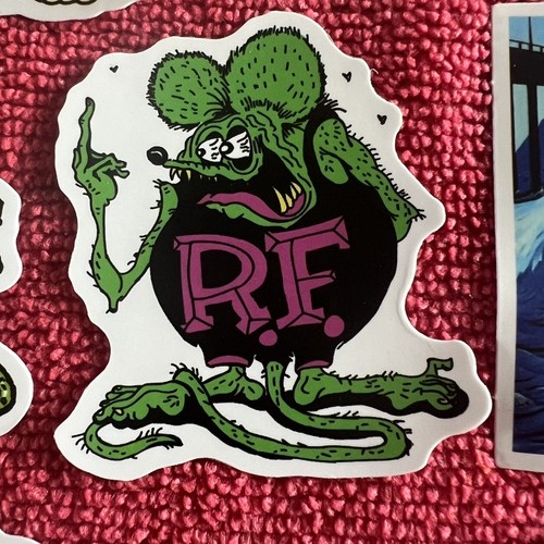 🔥 7 Rat Fink Mouse Ed Big Daddy Roth Hot Rod Art Vinyl Decal Sticker Car Truck - Picture 4 of 13