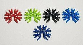 20 K'NEX Rare Green 7-way Slotted Connectors Standard Bulk Parts Pieces KNEX