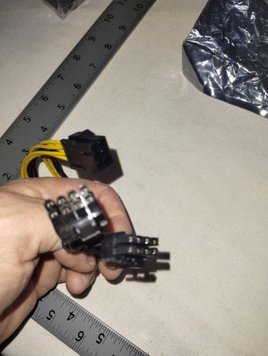 CPU 8 Pin to Dual PCIe 2X 8 Pin (6+2) Splitter Power Cable for Graphics Card BTC - Picture 3 of 3