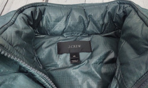 J Crew, NWOT, Women's Down Filled Nylon Green Puffer Vest, Sz. XS - Picture 12 of 15