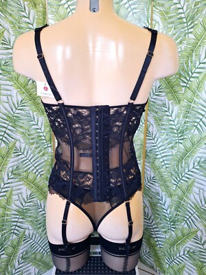 Guêpière Rouge Gorge Noire - Taille 90D - Modèle Pooky Réf. 34354 - Neuf Sans étiquette