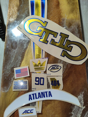 Georgia tech Yellow Jacket full size football helmet 3M vinyl decals 20mil thick