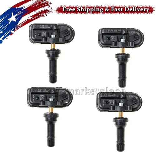 4PCS TPMS Tire Pressure Sensors 68249197AA for Ram 1500 2500 3500 Jeep ...
