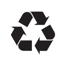 Recycling Symbol Recycle - Decal Sticker - Multiple Color  Sizes - ebn567