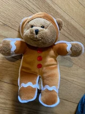 Vintage Galerie Gingerbread Man Loosely Stuffed  Bear Small 7.5”