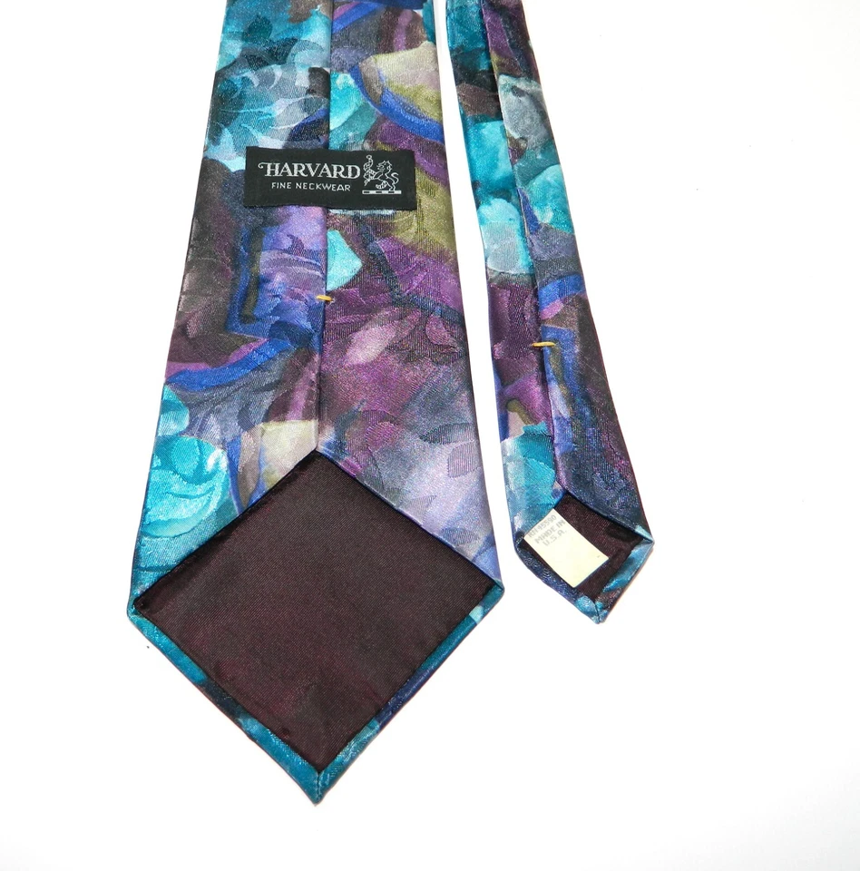 Corbata de hombre vintage HARVARD ARTE EXPRESIONISMO ABSTRACTO AZUL FRANZ MARC Foto 2 de 3