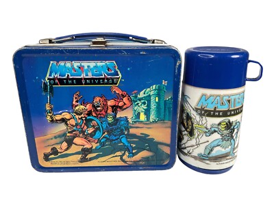 VTG 1983 MASTERS OF THE UNIVERSE Lunch Box -Thermos INCLUDED ♤ | eBay
