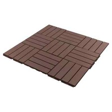 9Pc Composite Decking Tiles Interlocking Flooring Board for Garden Patio Balcony