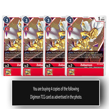 Zubamon - BT3-008 U - Uncommon Digimon TCG Card Playset Red