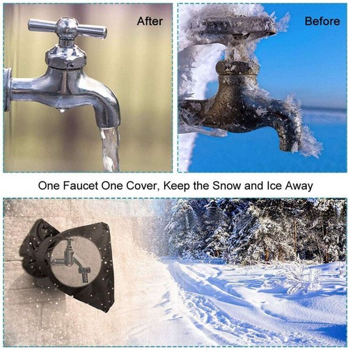 1/2/4Pcs Outdoor Faucet Cover Winter Hose Bib Protector Spout Cover Anti-Freeze - Picture 5 of 15