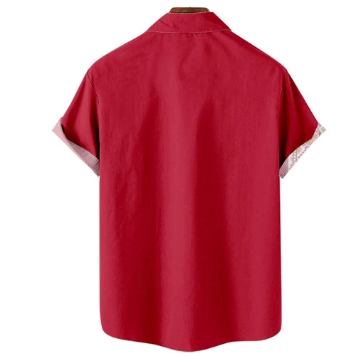Camisa de vestir de boda de playa de guayabera cubana informal con botones de manga corta para hombre - Imagen 18 de 43