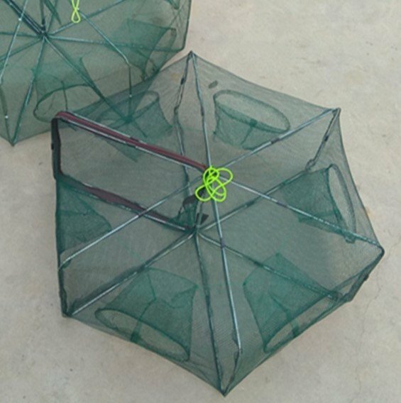 Fishing Net Rubber In Stock Crab Fish Crawdad Shrimp Minnow Bait Trap Cast Dip Net Cage Fish Trap - Foto 6