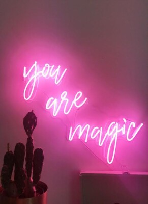 You Are Magic Neon Sign Light Lamp 20''x18'' Pink Nightlight With Dimmer VH