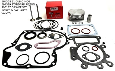OVERHAUL REBUILD ENGINE KIT FIT BRIGGS & STRATTON 16, 17, 18, 19HP 31 CUBIC INCH