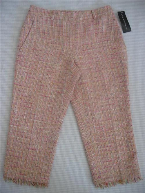 New Dana Buchman Multi Tweed Capris Cropped Pant 2