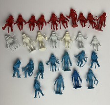 Lot Of 28 Vintage MARX MPC RED BLUE WHITE Plastic Astronaut Space Figures Toys