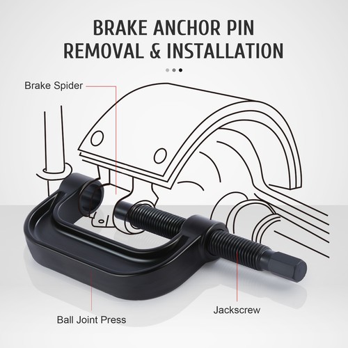 OMT Heavy Duty 4 in 1 Ball Joint Press & U Joint Removal Tool Kit w 4x4