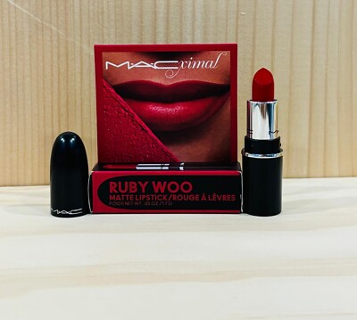MAC Ximal Matte Lipstick .05oz/1.7g ~ #RUBY WOO ~ Fresh Batch