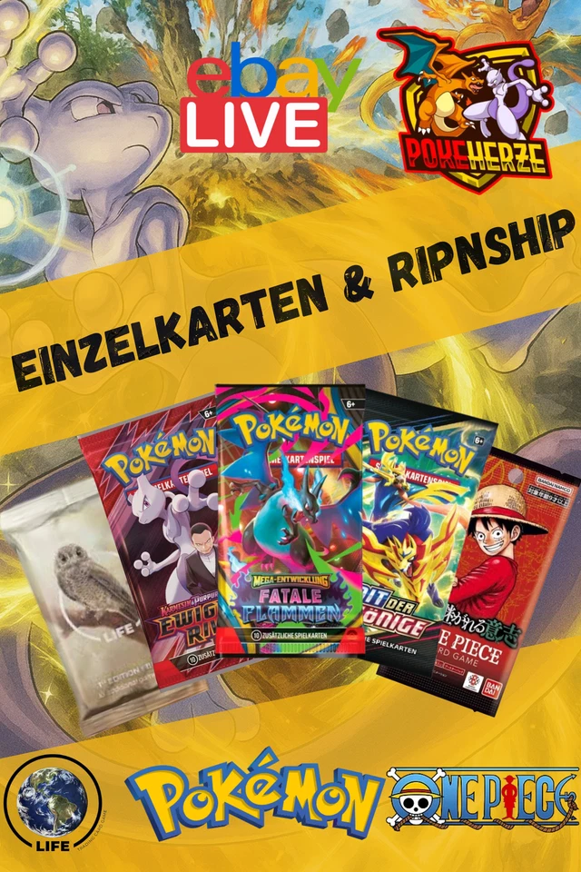 PokeHerze Premiere: Pokémon & One Piece – Live auf eBay