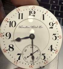 VINTAGE HAMILTON 941/18 S/ 21 JEWEL RAILROAD RUNNING POCKET WATCH MOVEMENT
