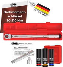 FAMEX  Drehmomentschlüssel 1/2" Set +/- 3% Auto Pkw Kfz 30-210Nm Radwechsel Satz
