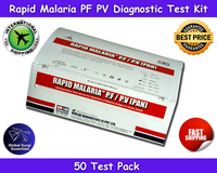 50-Test Rapid Malaria Pf/Pv Diagnostic Kit - New Pack