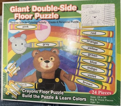 24 pc Crayon Floor Puzzle -  Build & Learn Colors - Ages 3+  NIB - Size: 2  x 3 