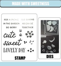 MADE WITH SWEETNESS Stamp and Metal Cutting Dies DIY Handmade Cards Scrapbook