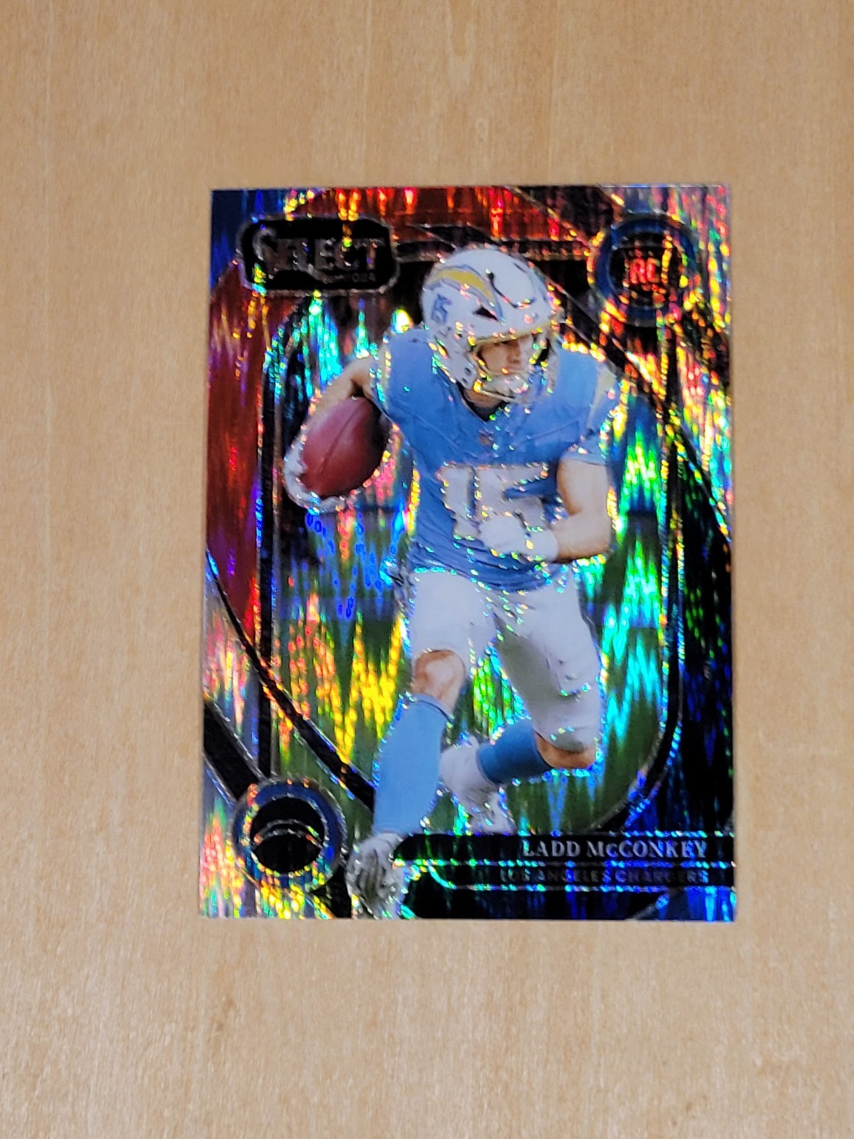 Ladd McConkey 2024 Panini Select CLub Level Black And Red Shock RC. Chargers