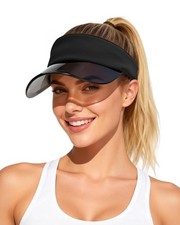 Transparent Sun Visor Hat for Women Men UPF 50 Clear Brim Adjustable Drawst...