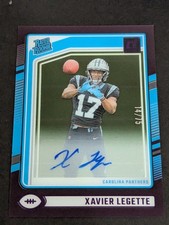 2024 Clearly Donruss Xavier Legette Rated Rookie Purple Auto Panthers /75