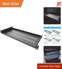 1U Rack Shelf Metal 8"Deep For 19" Network Cabinets Server Equipment