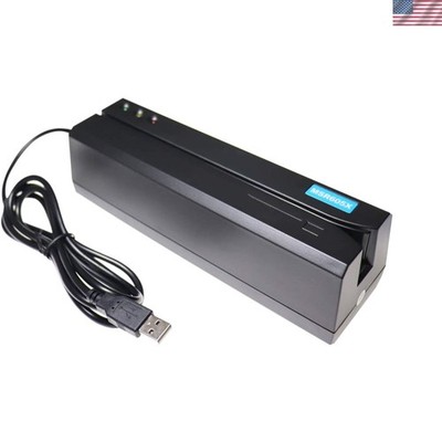 USB Card Reader Writer Mag Swipe 3-Track Compatible w/
