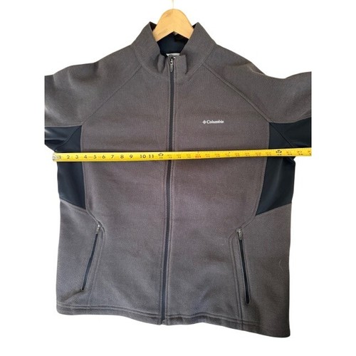 Columbia Mens Jacket Full Zip Fleece Brown Black Athletic - XL - Picture 8 of 11