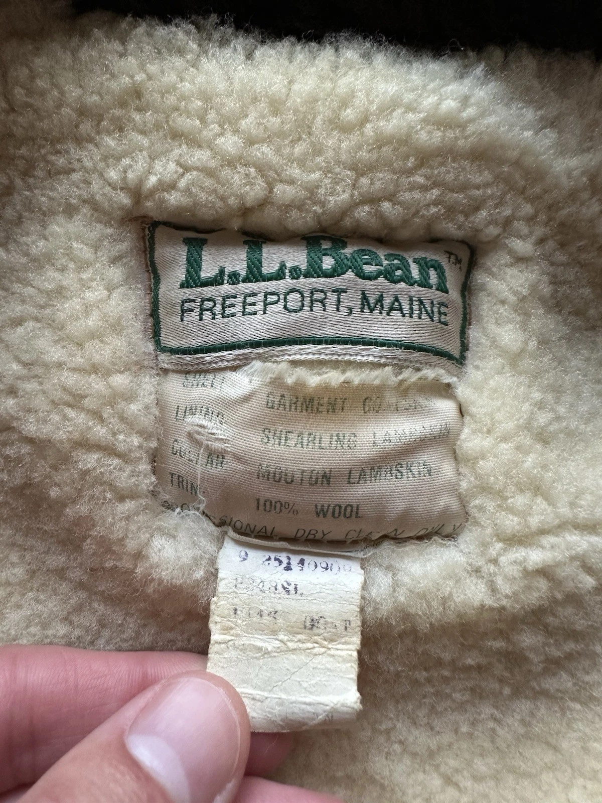 VTG Vintage LL Bean Flying Tiger Goatskin Bomber Jacket - size 38 USA image 5