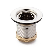 3-1/2" Kitchen Sink Basket Strainer - Polished Nickel